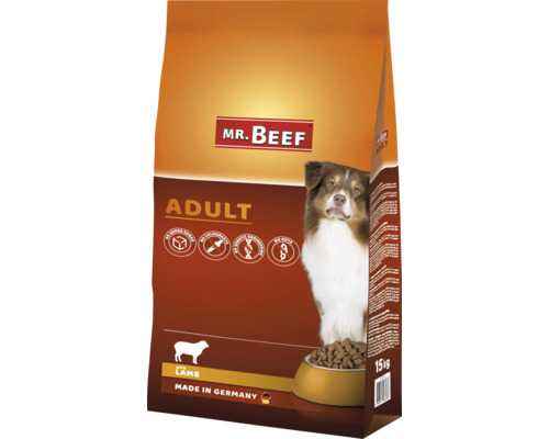 MR.BEEF Sensitive droogvoer voor honden 15 kg, non-GMO, zonder toegevoegde suikers, zonder kleurstoffen, zonder soja. Gemaakt in Duitsland.
