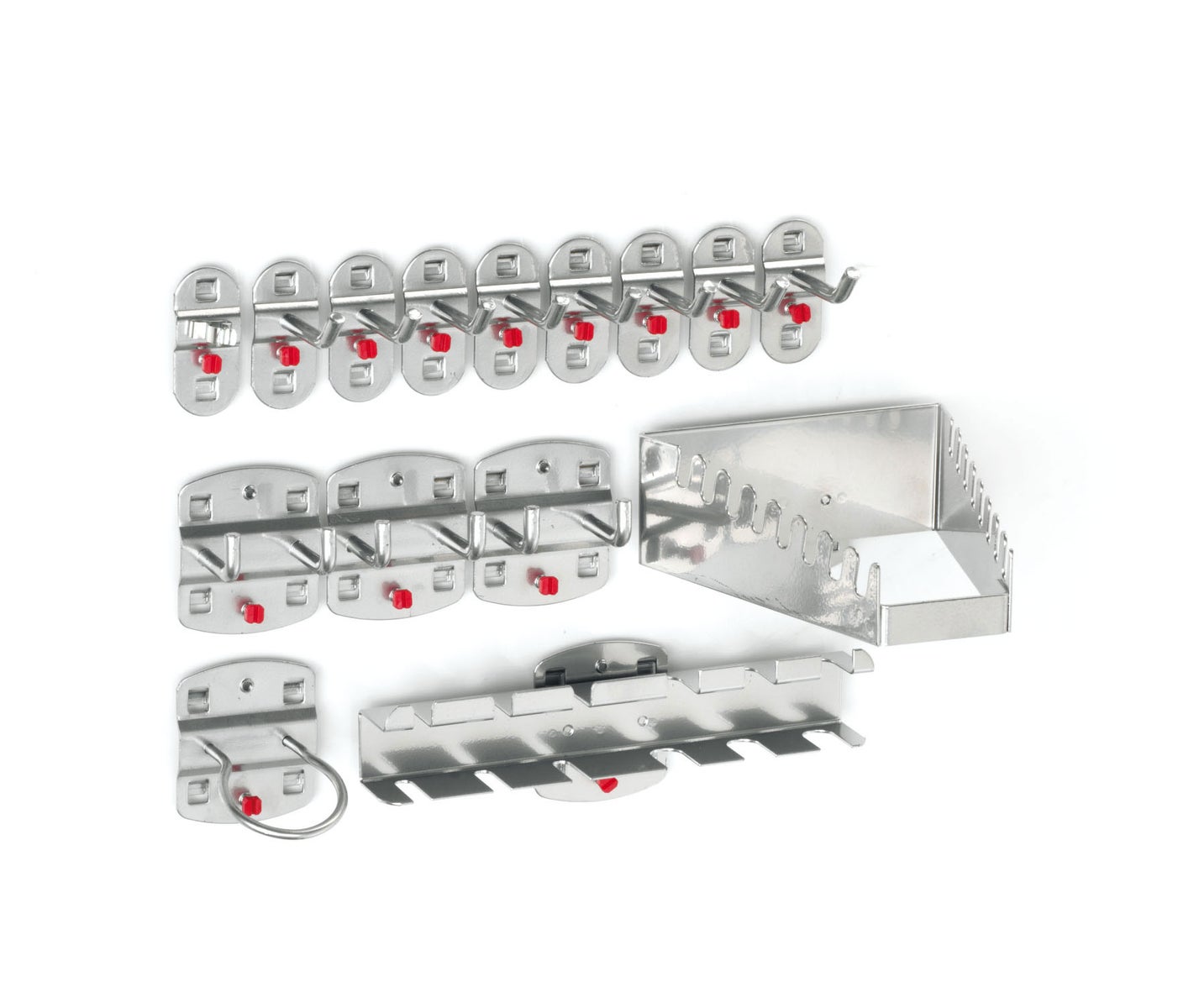Kappes® RasterPlan gereedschapshouders assortiment, 15-delig, aluminiumkleur