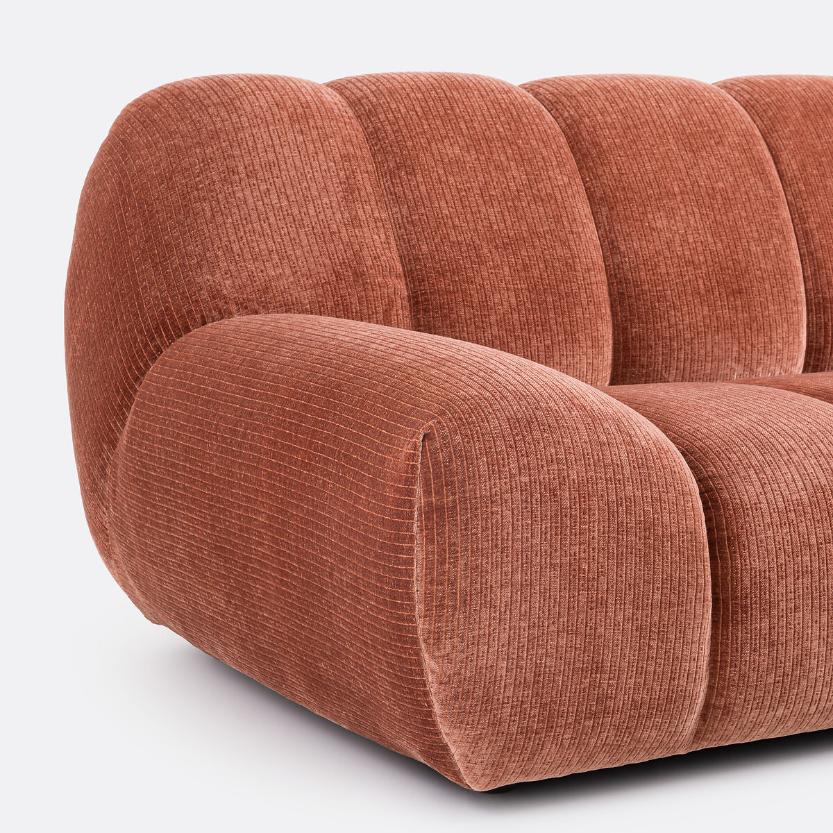 LA REDOUTE INTERIEURS<br>Sofá vintage de 2 lugares em veludo cotelê, Nuria