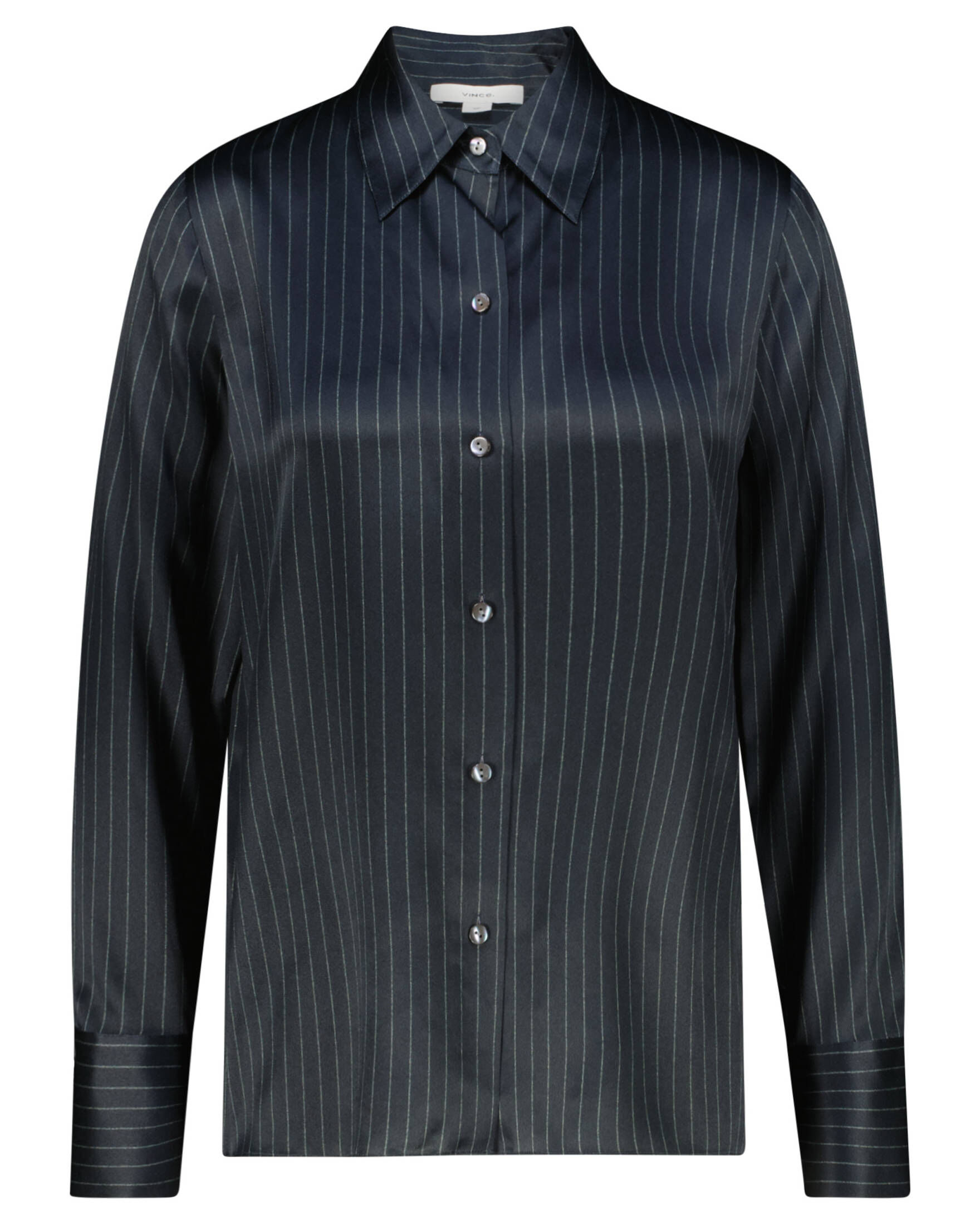 Vince| Damen Satinbluse aus Seide PINSTRIPE SLIM