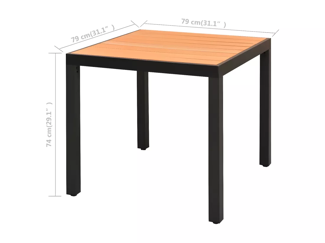 Salon de jardin 5 pcs PVC Résine tressée Noir et marron