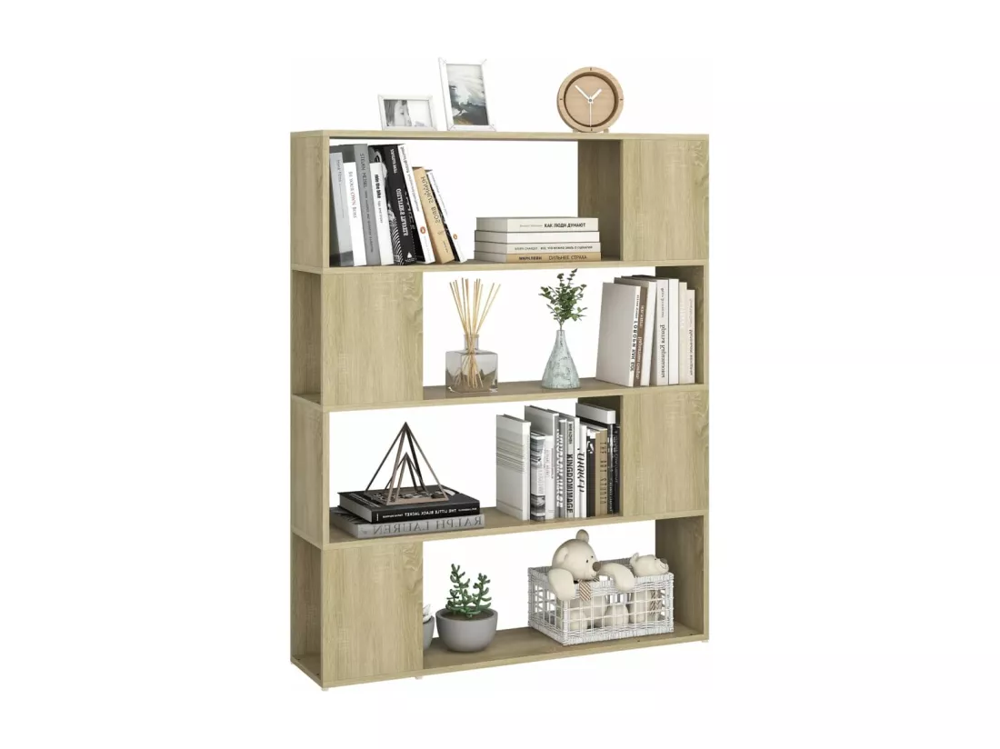 Bibliothèque/Séparateur de pièce Chêne sonoma 100x24x124 cm