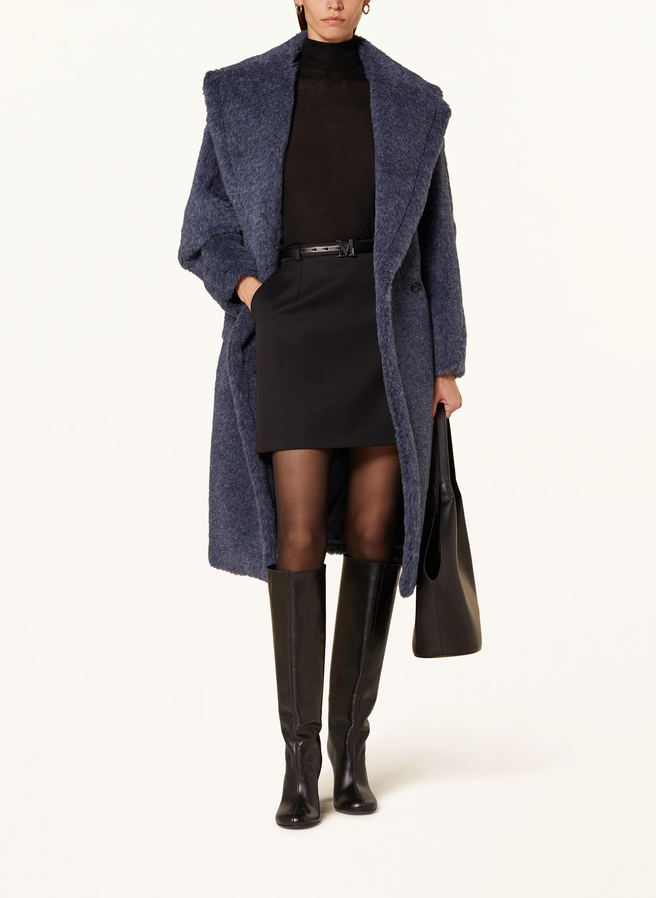 Max Mara Kunstfell-Mantel ZEBRA
