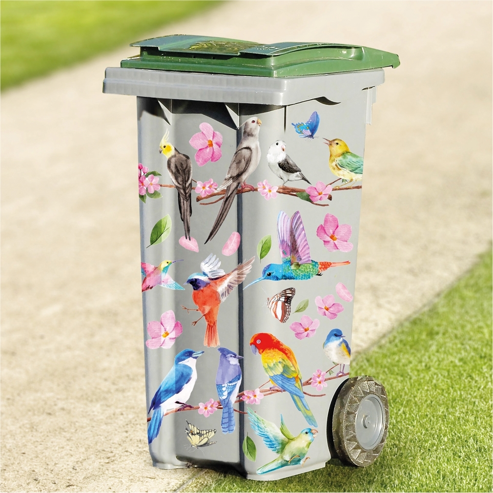 Stickers poubelles : divers motifs