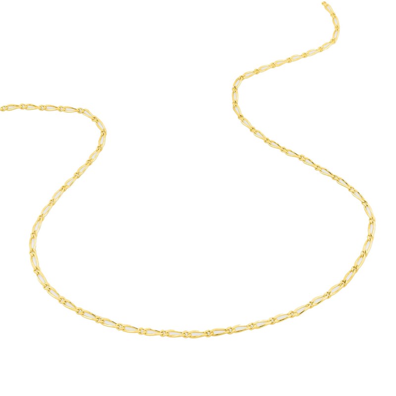Bracelet Mixte 18 cm - Cheval alterné - Or 18 Carats - Largeur 1.4 mm