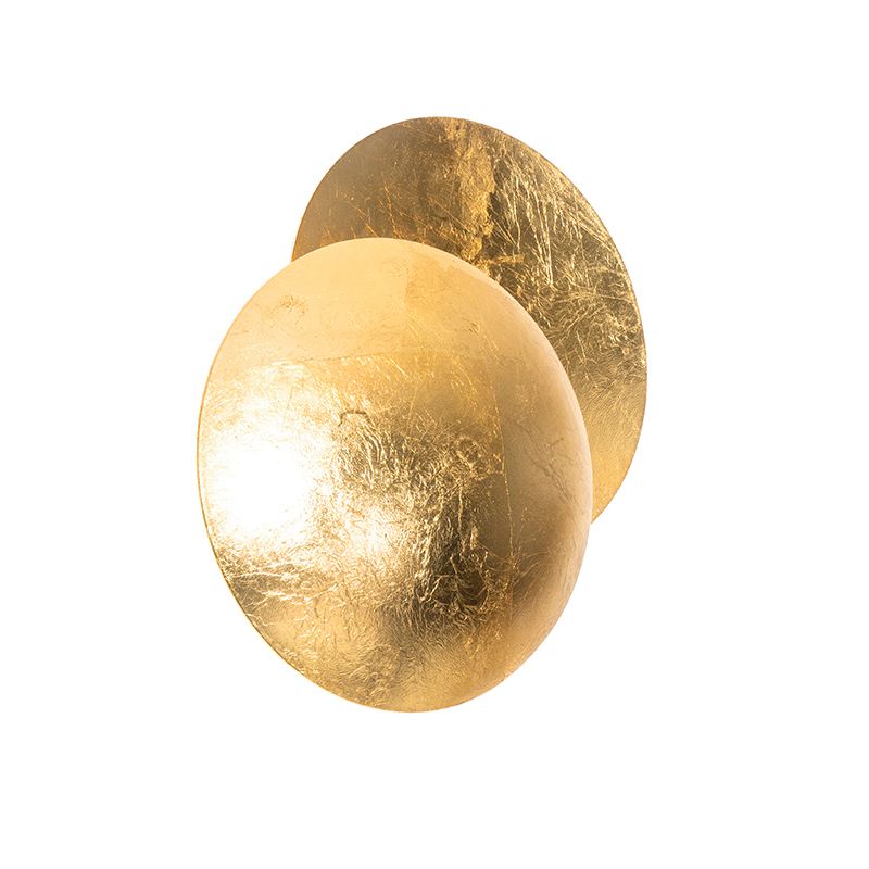 Moderne wandlamp goud rond 20cm - Sunrise