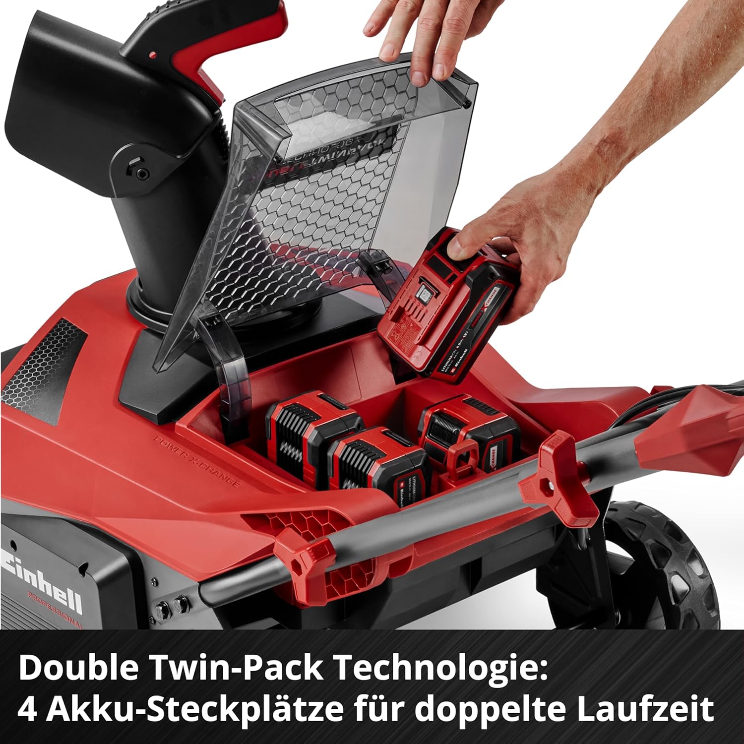 Einhell Professional Akku-Schneefräse GP-ST 36/53 Li E BL Power X-Change (36 V, 53 cm Arbeitsbreite, max. 33 cm Schneehöhe, inkl. Reinigungsspatel, inkl. 2X 4,0Ah Akku & Twincharger)