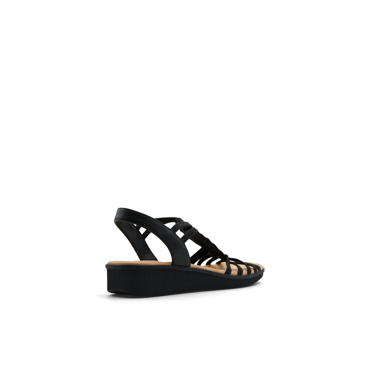 SOLEMATE-Rhalimas-Sandales à bride arrière - Talon plat - Noir