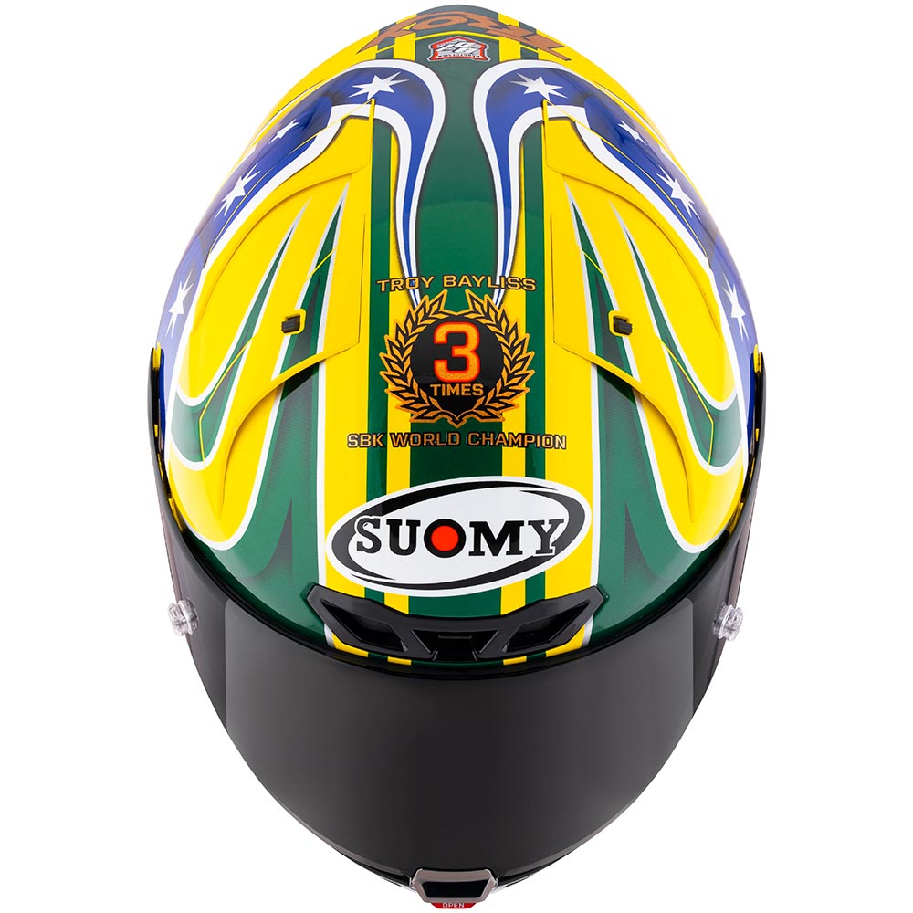 Suomy - Casque S1-XR GP Troy Bayliss Replica 2005 Jaune / Bleu / Vert
