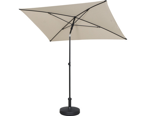 City center paalparasol Siena Garden 140 x 210 cm Polyester Aluminium antraciet Handzwengel opvouwbaar rechthoekig