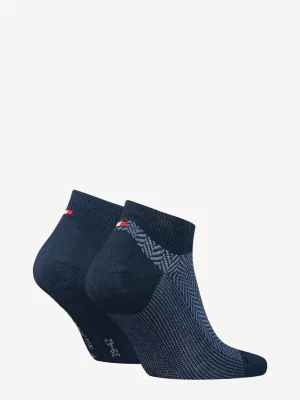 Pacote com 2 pares de meias esportivas com estampa espinha de peixe