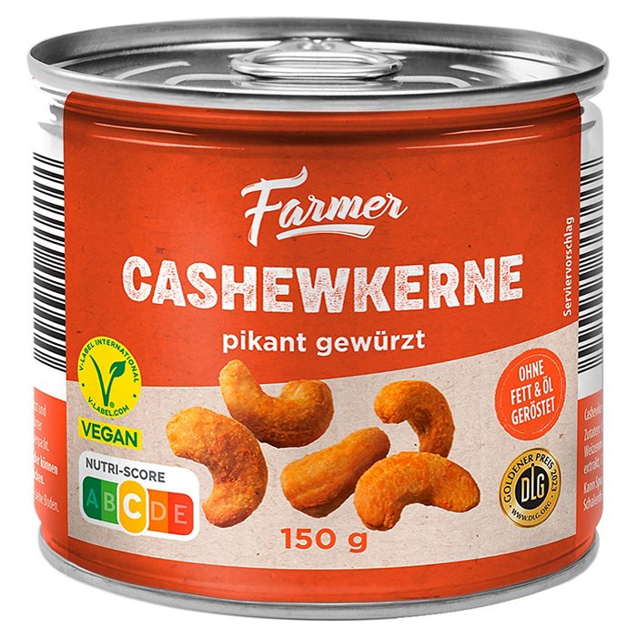 FARMER Cashewkerne 150 g, gewürzt