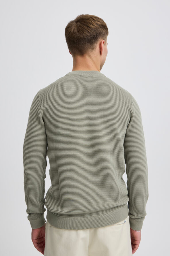 !Solid SDValencia Structure crew neck with Vetiver