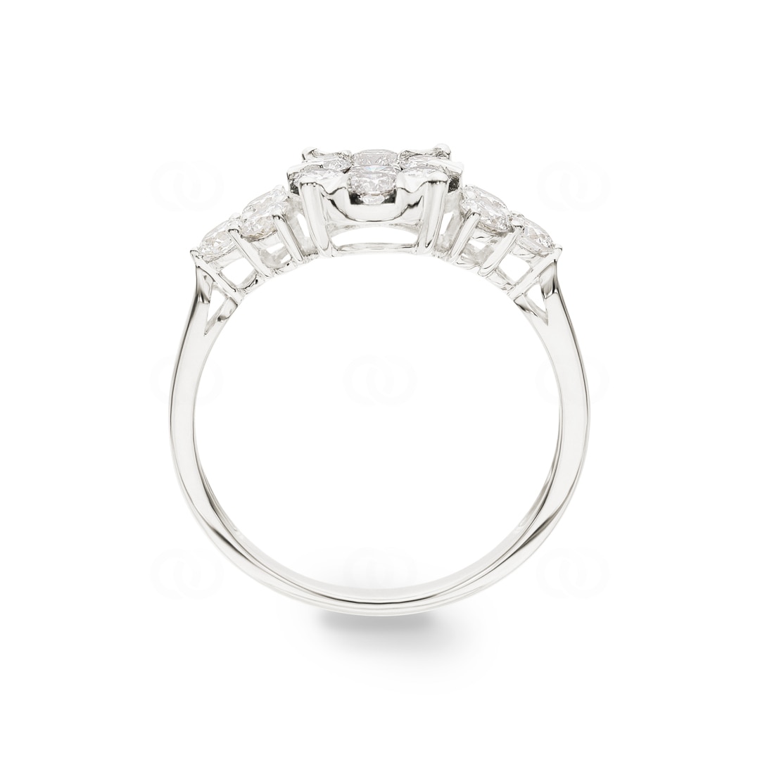 1.00 Karat Diamantring 750/18 K Weissgold