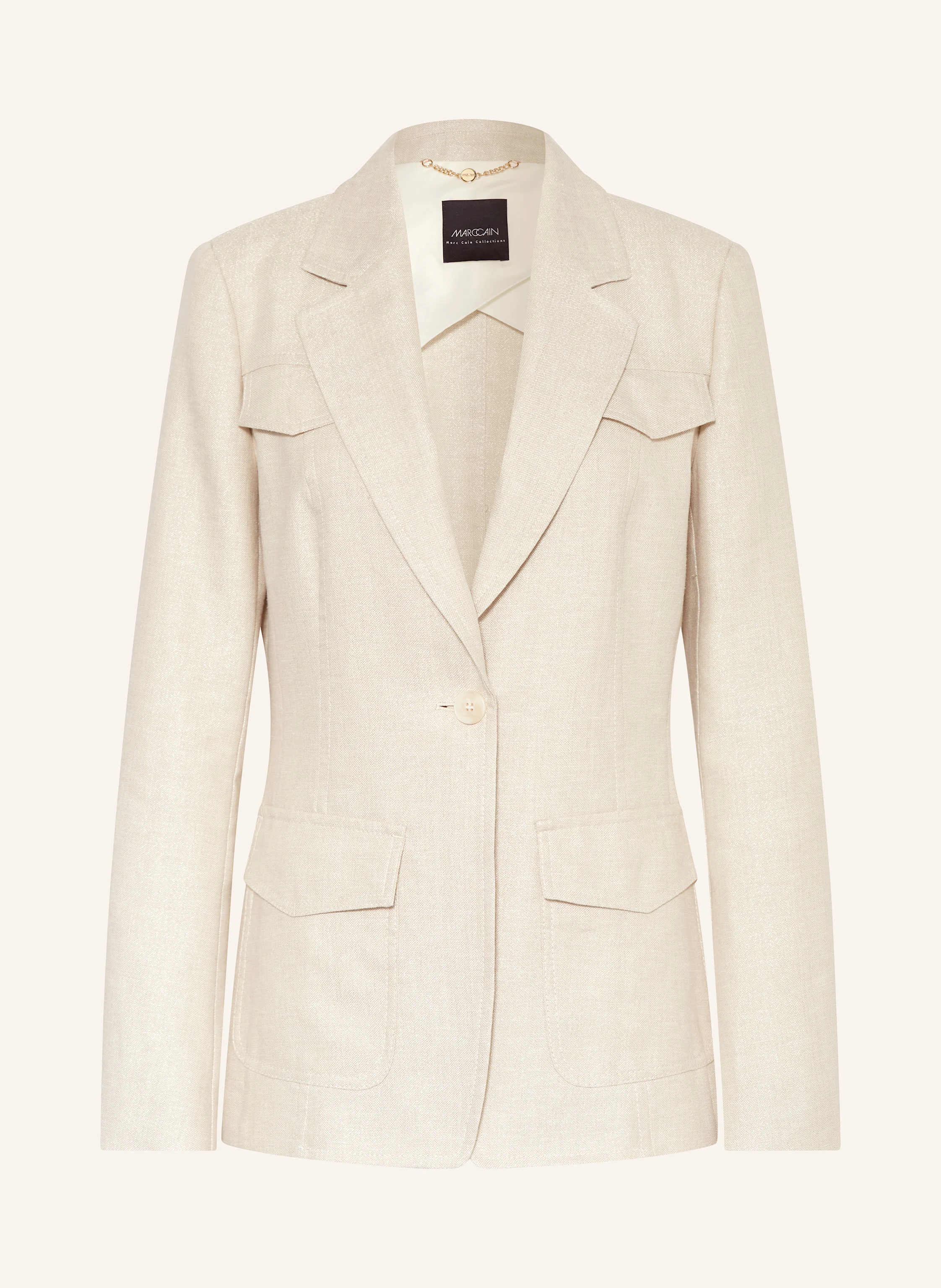 MARC CAIN Blazer mit Glitzergarn und Leinen