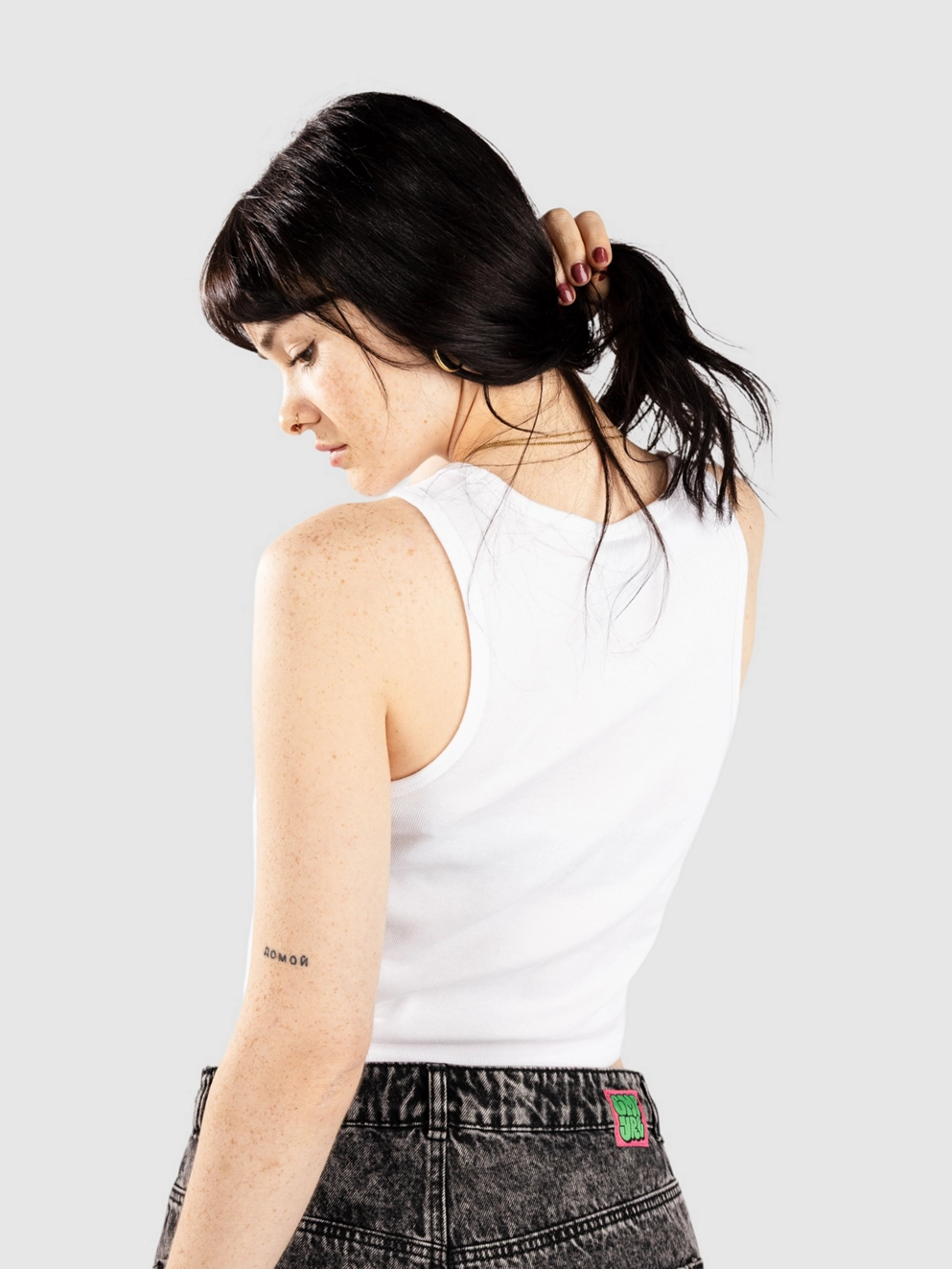 Santa Cruz Sage Floral Dot Tank Top white