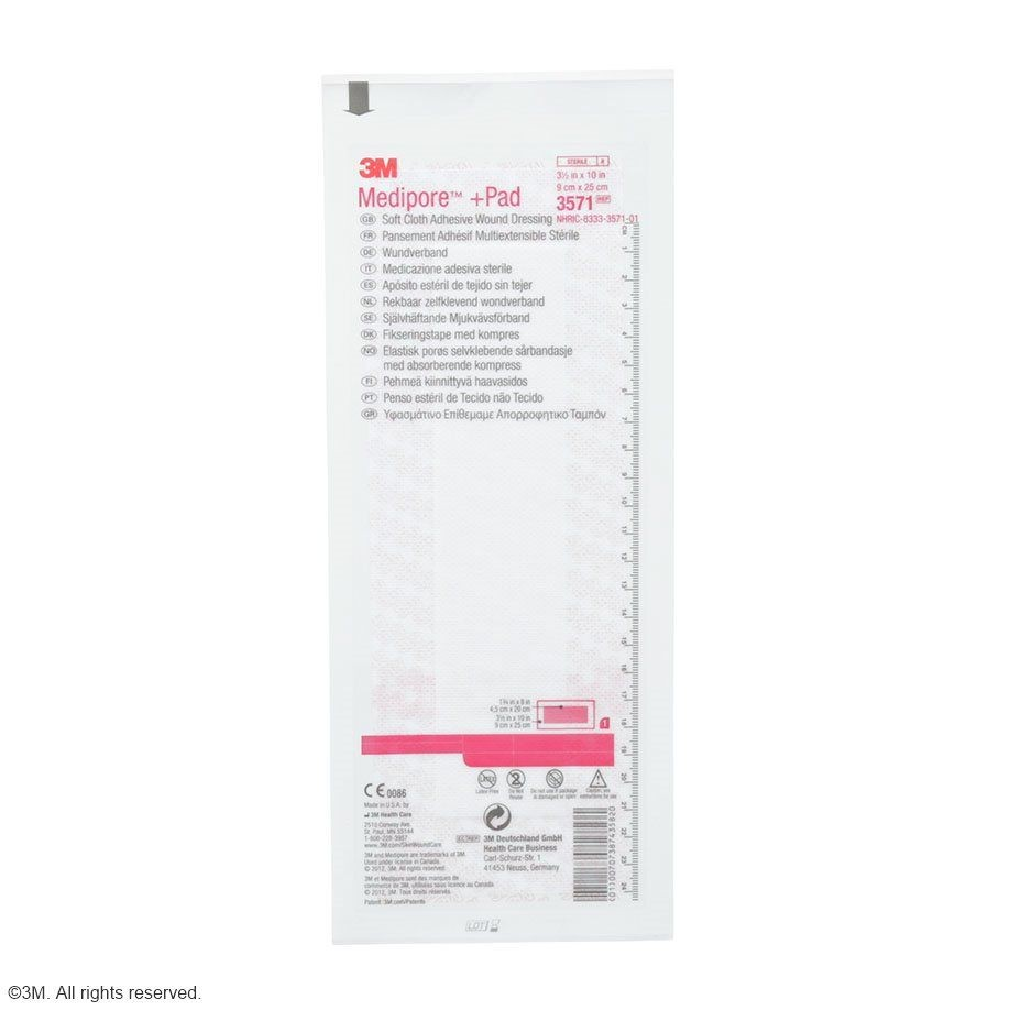 MEDIPORE 10x25cm Wundkissen 5x20.5cm 25 Stk<br>25 Stück, 10x25cm, Wundkissen 5x20.5cm