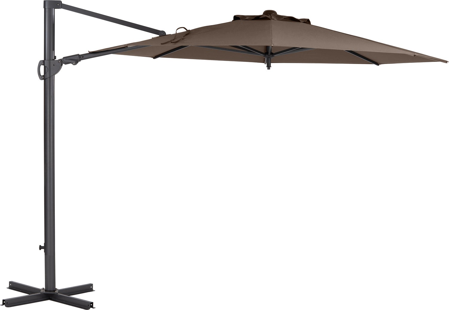 Intratuin zweefparasol Bay Obravia taupe 50+UV D 330 cm
