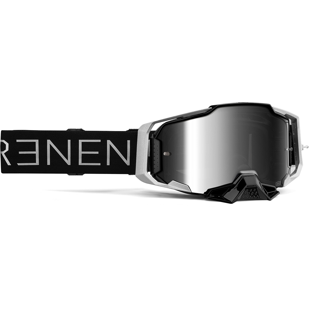 100% - Masque Armega Renen S2 - Silver Mirror Noir / Gris