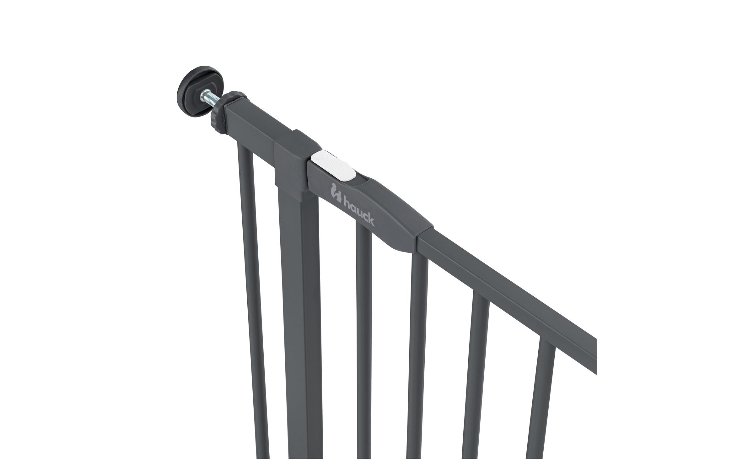 Türschutzgitter Open N Stop 2 Dark Grey 75 cm - 80 cmPraktisches, manuell schliessendes Tür- und Treppenschutzgitter-Set