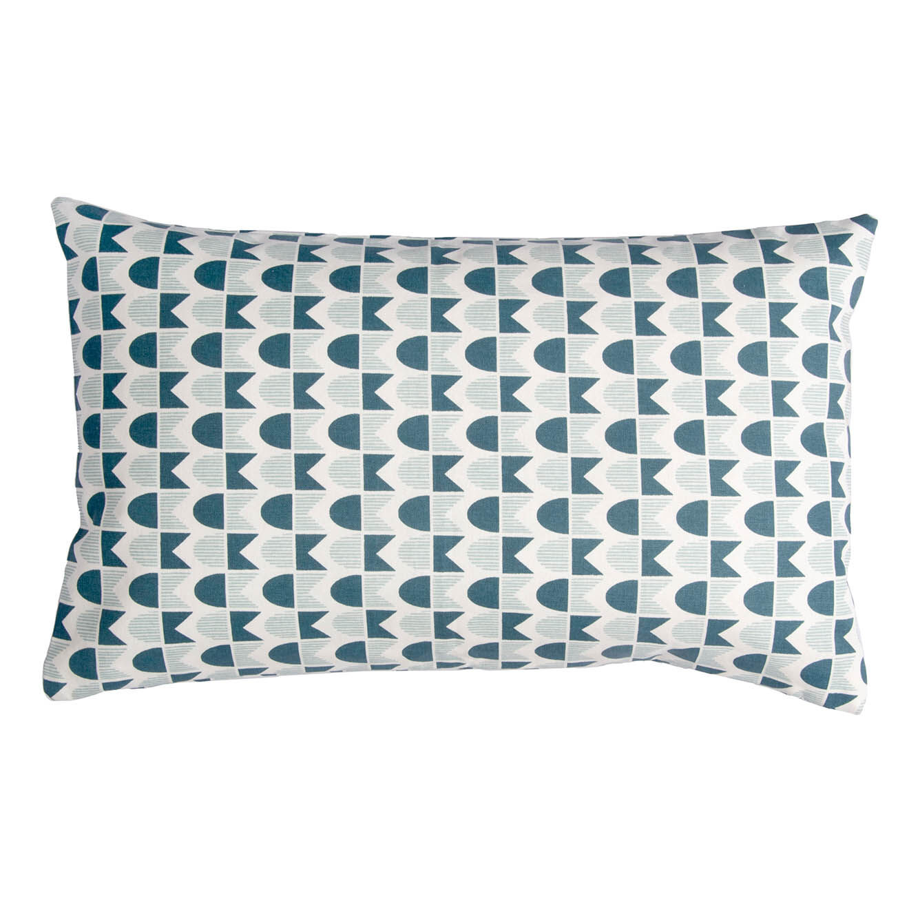 Febronie Housse de coussin d'extérieur Skandi bleue - 50x30 cm