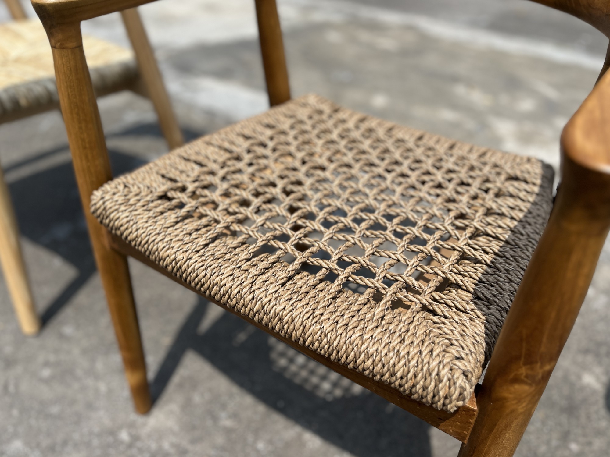 Stuhl 'Kennedy', braun, natur, B 50 cm, T 54 cm, H 77 cm von fischer's lagerhaus