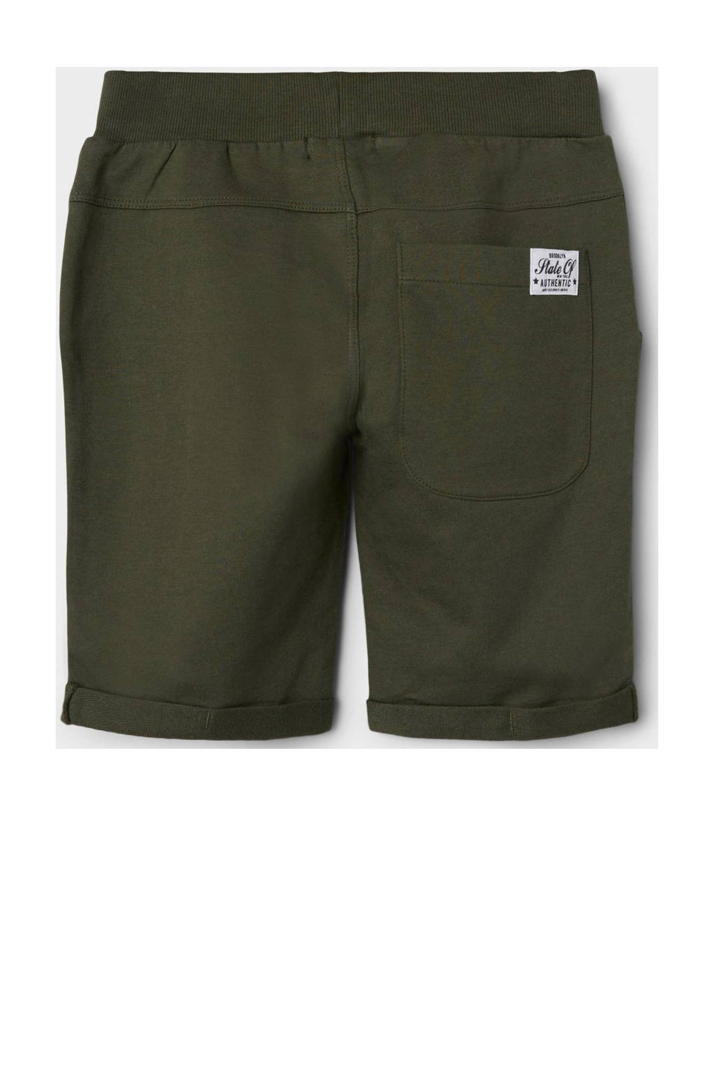 NAME IT regular fit sweatshort NKMVERMO donkergroen