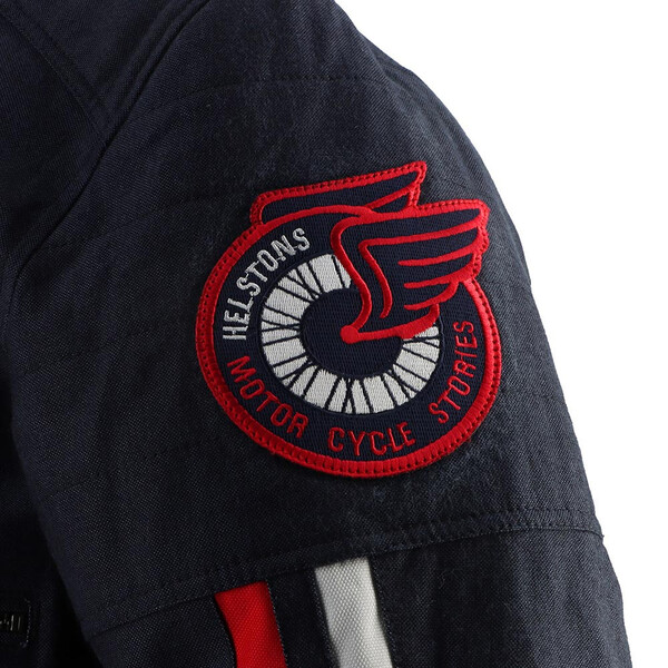 Helstons - Blouson Vulcan Tissu Technique Bleu / Rouge / Blanc