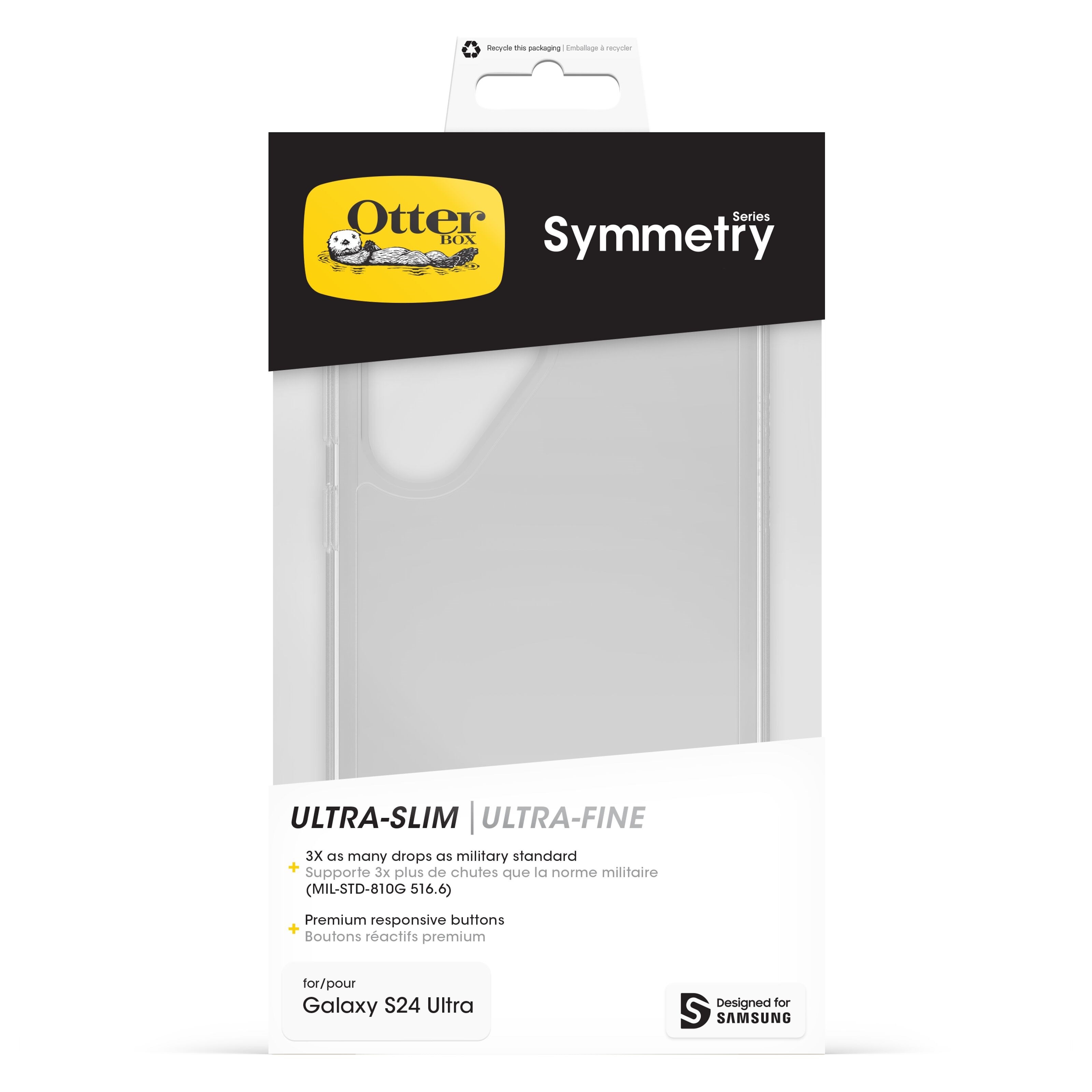 Otterbox Symmetry Robust deksel for Galaxy S24 Ultra Clear