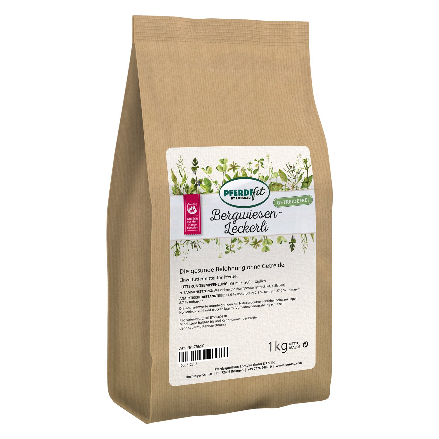 PFERDEfit by Loesdau Bergwiesen-Leckerli  - 1 kg