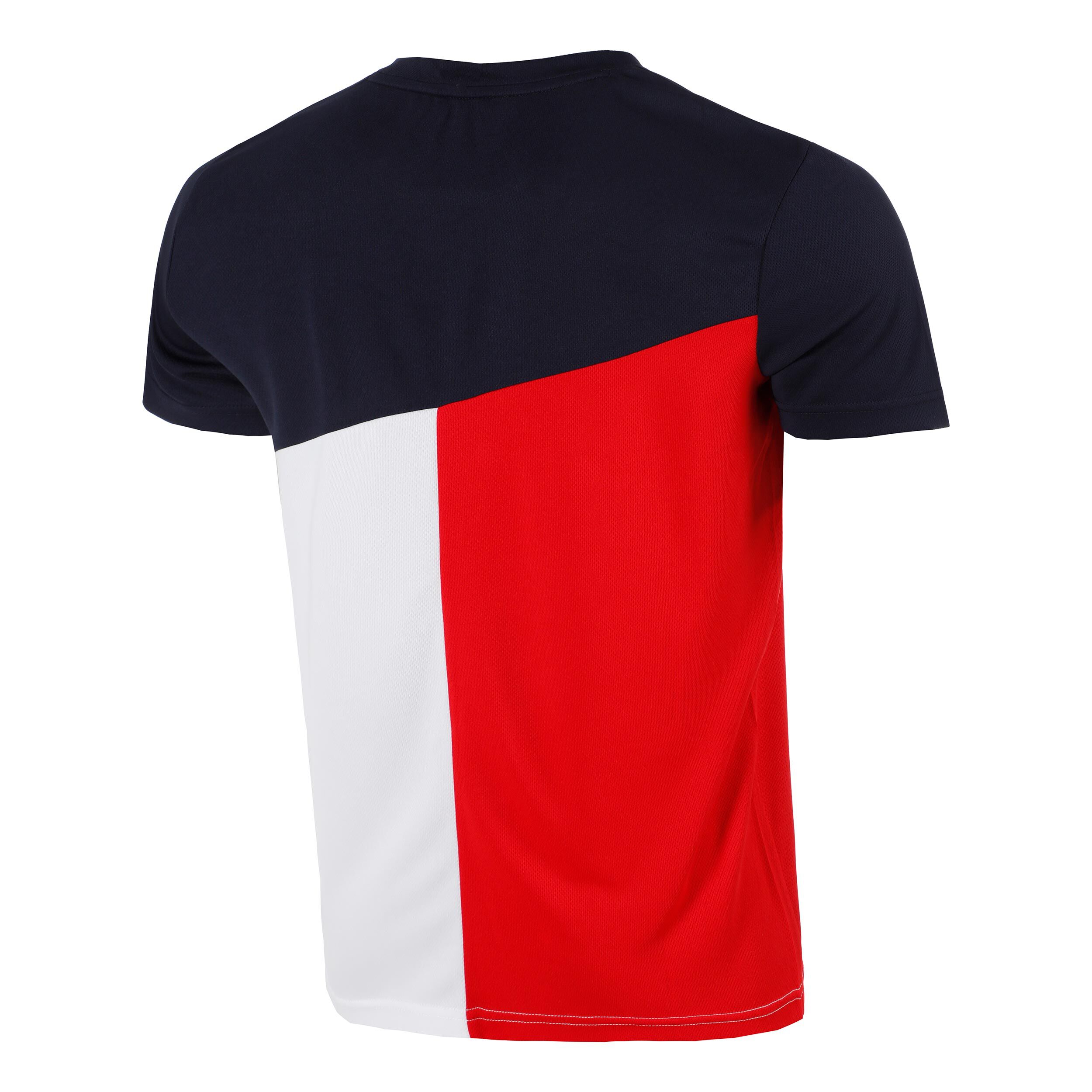 Fila Christian T-shirt Hommes - Bleu Foncé , Rouge