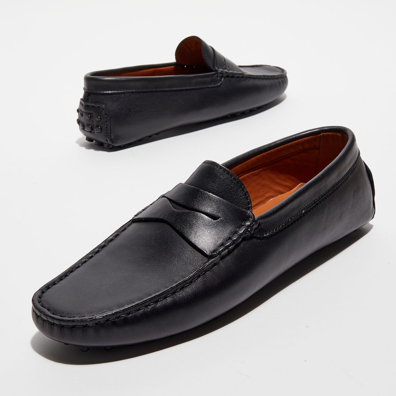 Loafers Mocassins en Cuir Martin noirs