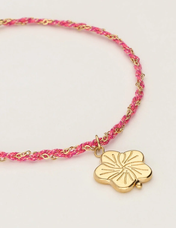 My Jewellery Sunrocks koord armband bloem MJ12208