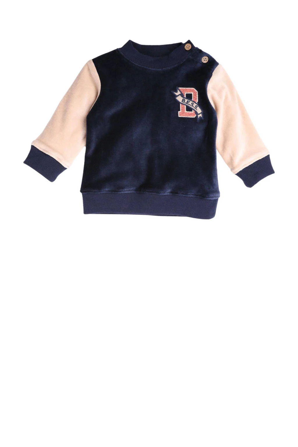 BESS fluwelen sweater blauw