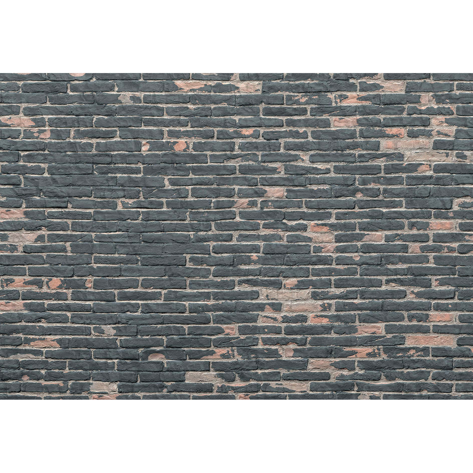 Vlies-Fototapete PAINTED BRICKS - grau-braun - 368x248 cm
