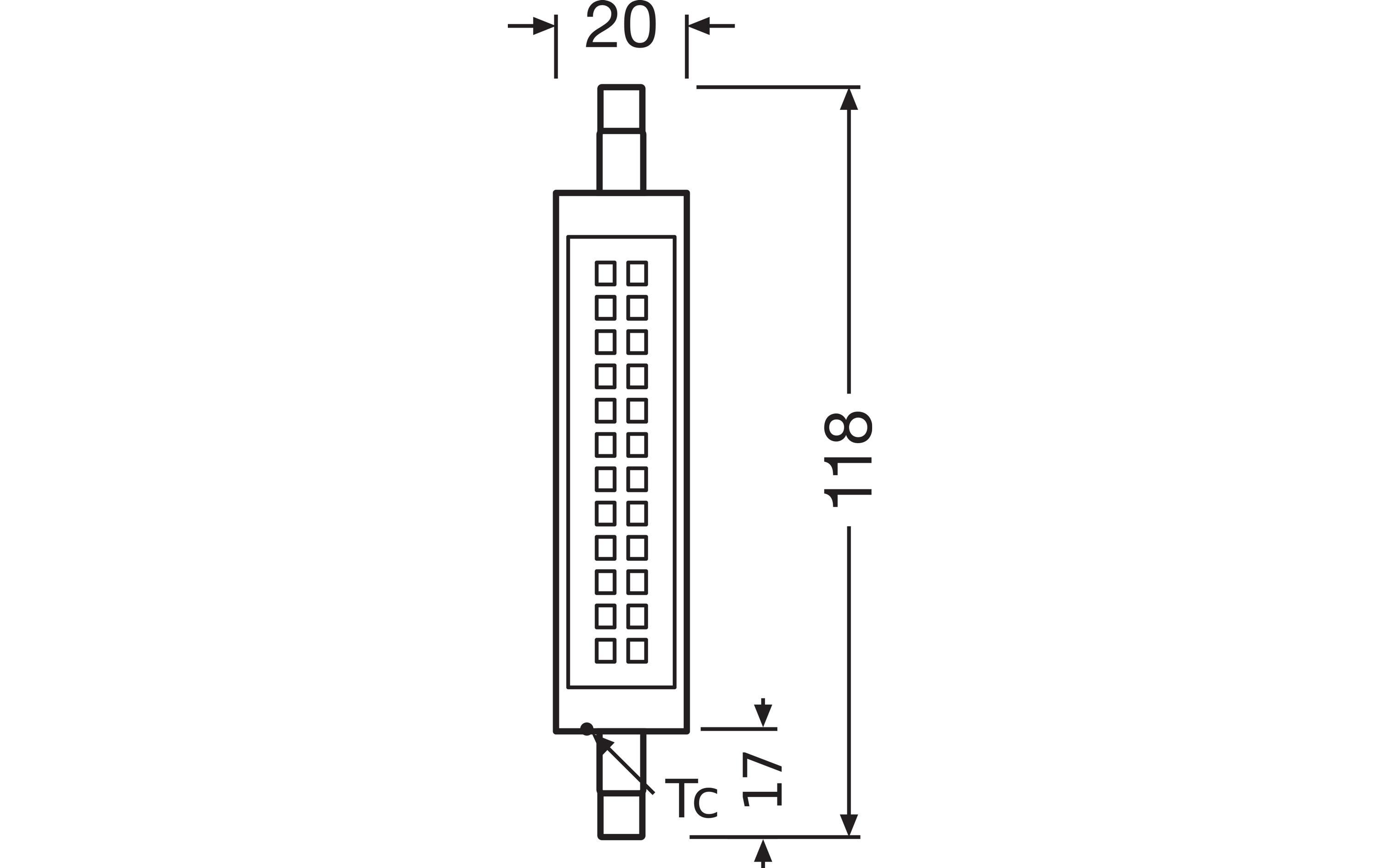 Lampe Star Slim Line 118, 11W, R7 s WarmweissSchlanke LED-Lampen mit R7 s-Retrofit-Sockel