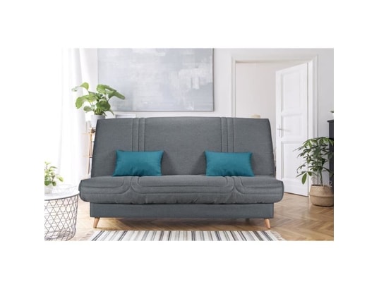 BULTEX - Clic clac mona 3 places - tissu anthracite - l 192 x p 95 x...