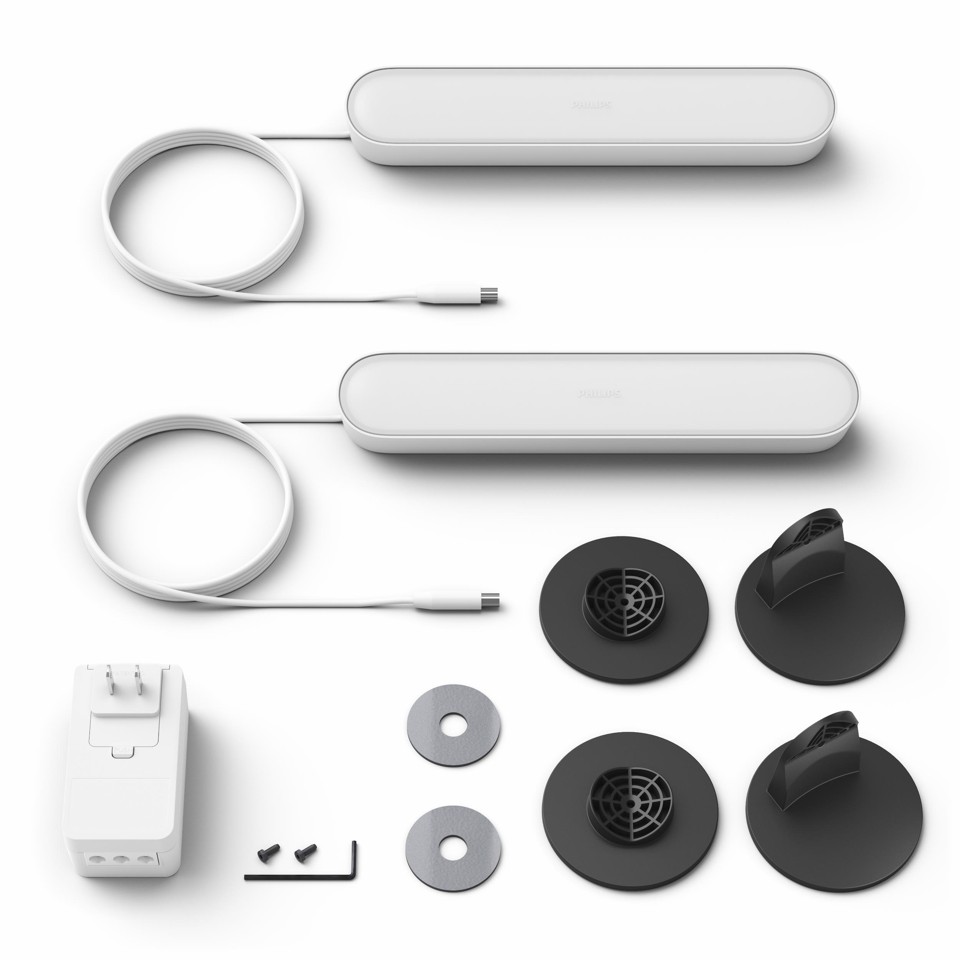 Philips Hue - White & Color Ambiance Play-Lysskinne 2-Pakke Hvid