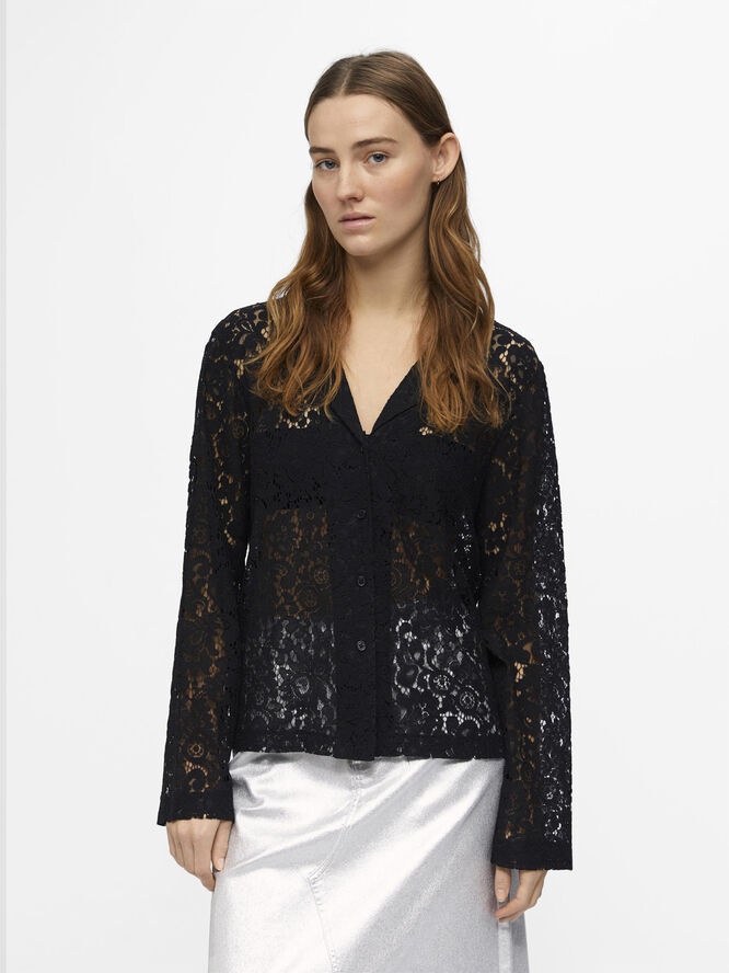 Object OBJIBI THORA L/S SHIRT 132 DIV Black