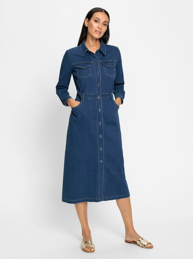 heine Jeanskleid »Jeans-Kleid« aufgesetzte Taschen