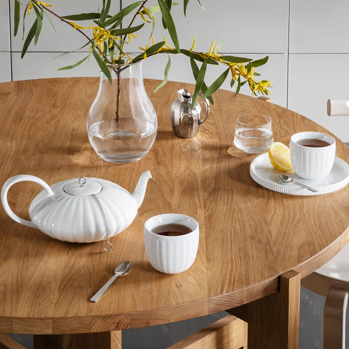 Georg Jensen - Bernadotte Teekanne, weiss