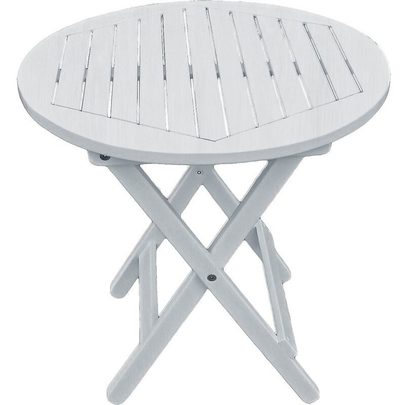 Garden Pleasure Beistelltisch MESA Ø50 cm Gartentisch Holz Tisch Garten Balkon