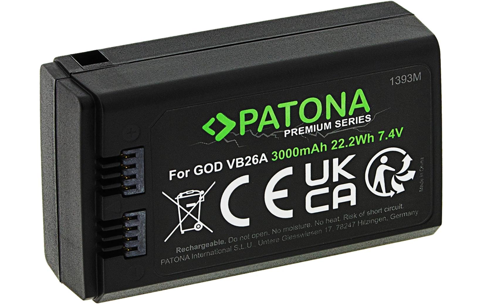 Premium Akku für Godox VB26Premium Batteriesatz für Godox