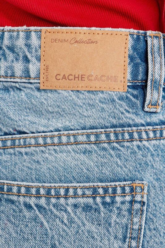 Cache Cache - Straight Leg Jeans - Medium Blue - 5-Pocket Model