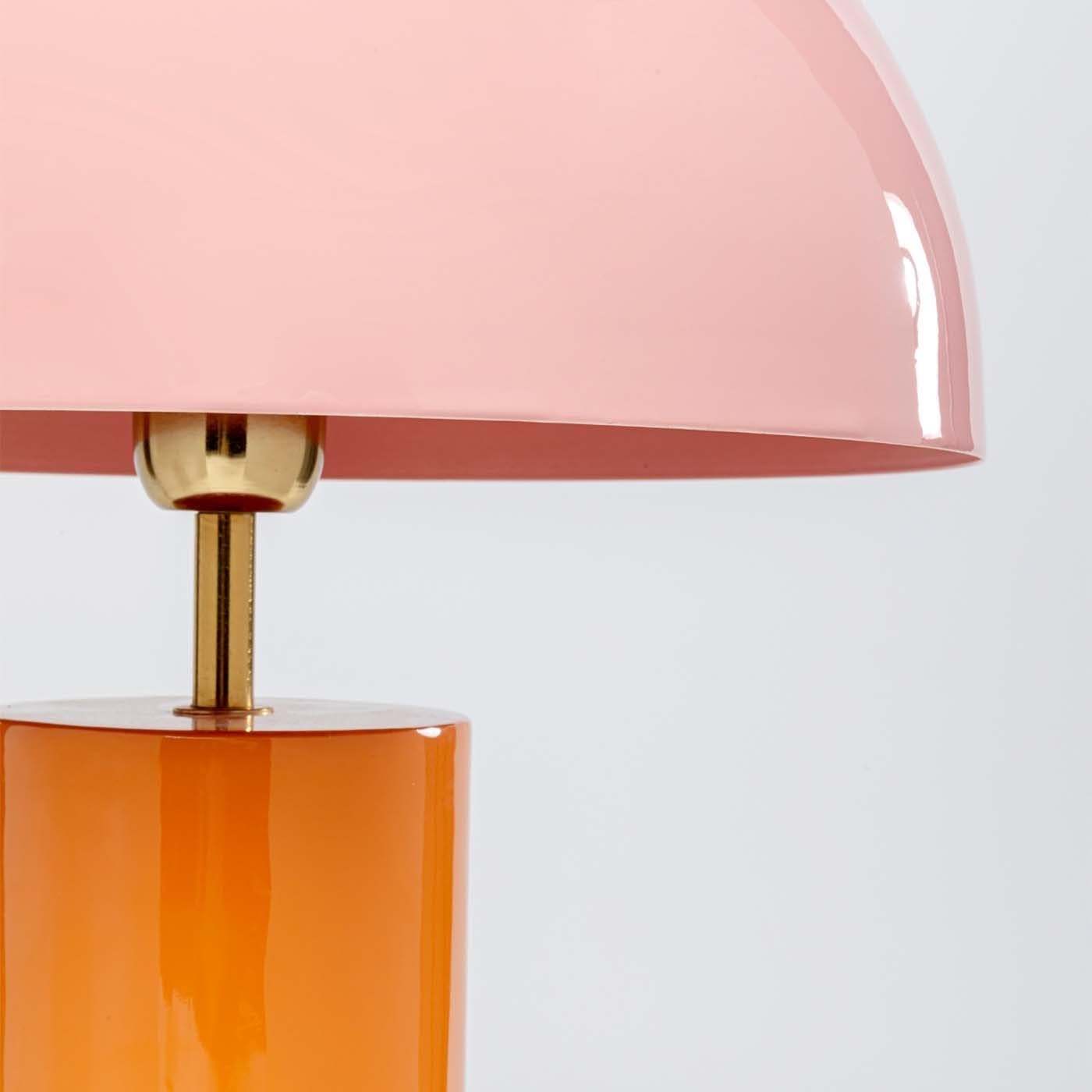 Kare Design Tischlampe Josy Pink, Gold, Orange, Metall, Moderne Tischleuchte, Büro, Wohnzimmer, Schlafzimmer, Office, keine Leuchtmittel inklusive, 51x30x30 (HxBxT)