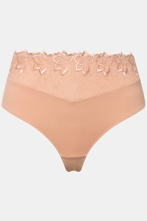 String-Panty, besticktes Mesh