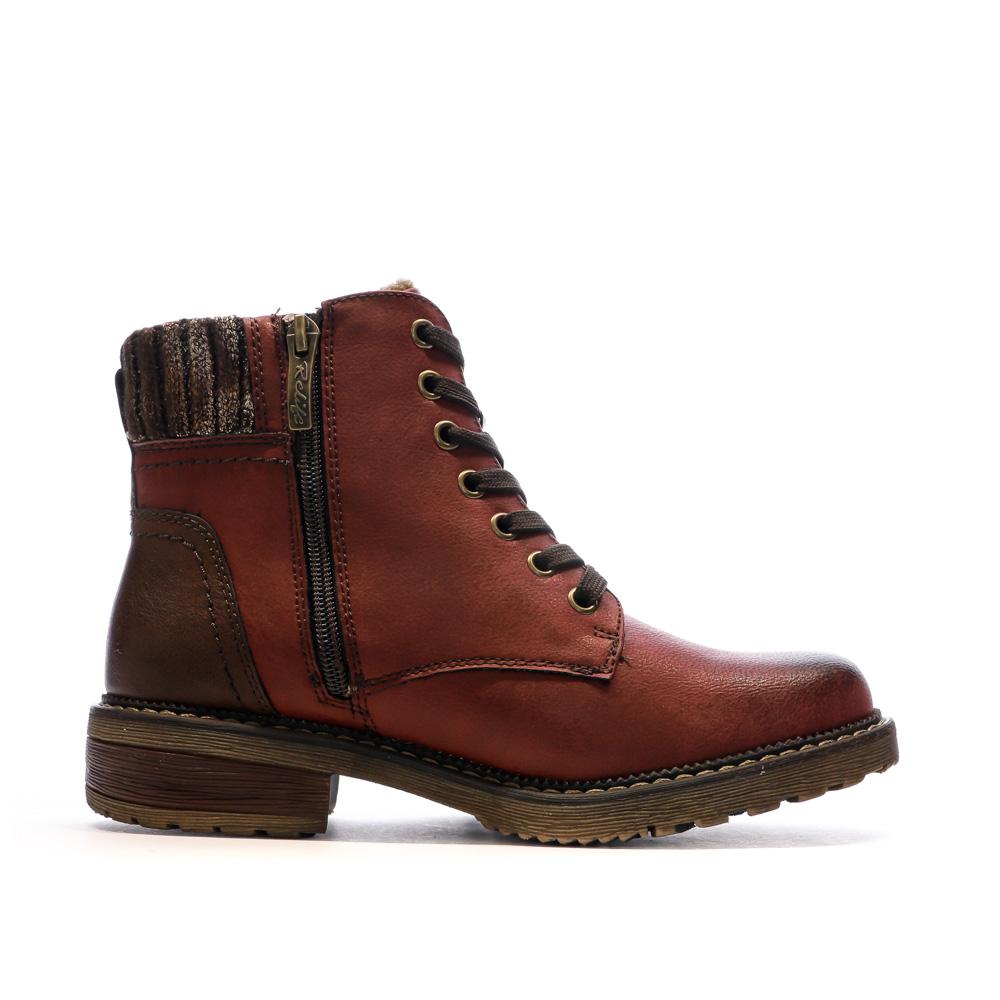 Relife Boots Rouge Femme Relife Gramam
