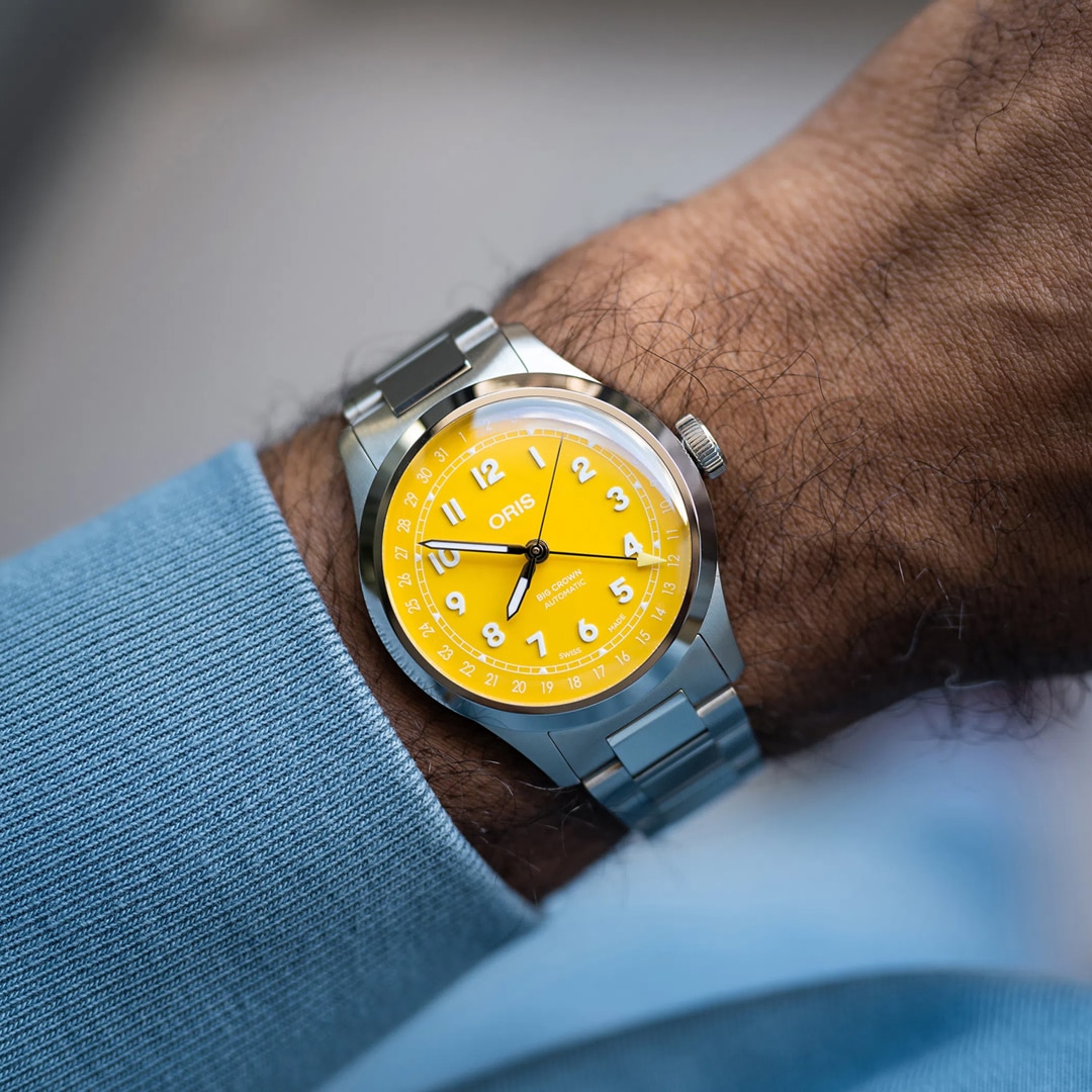 Oris Big Crown Pointer Date 40 Sonnengelb
