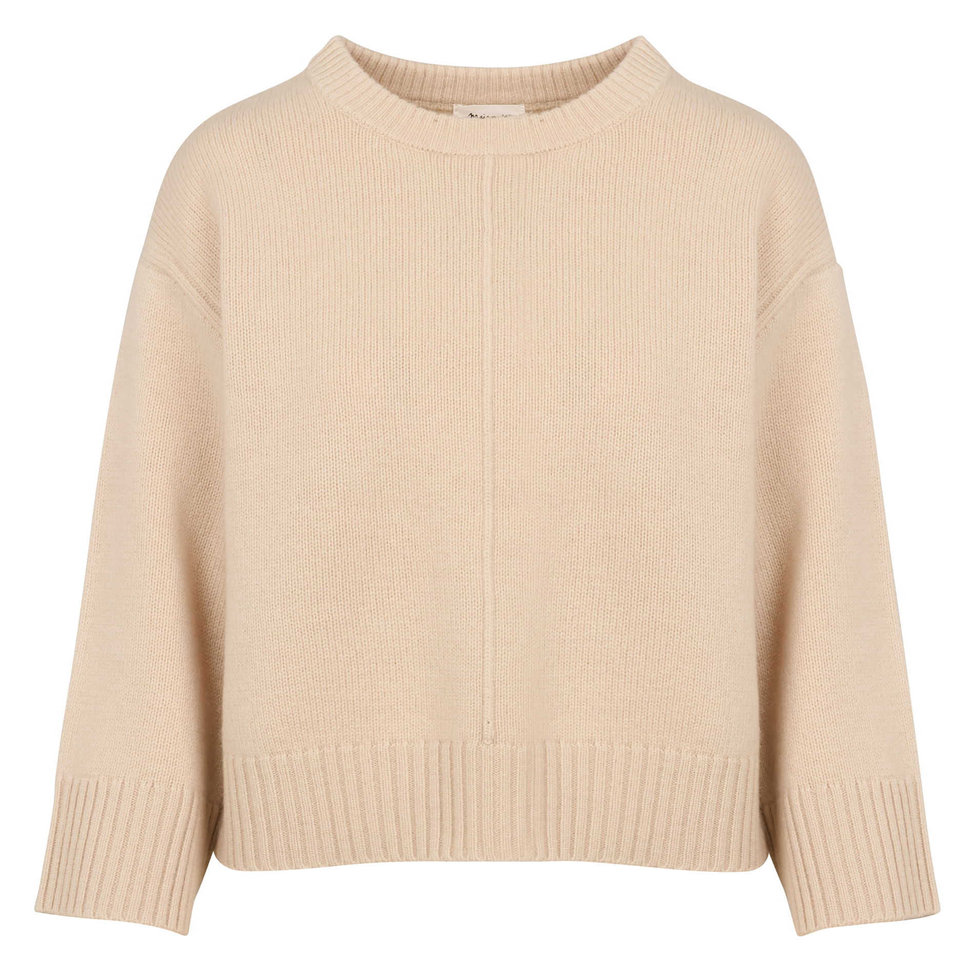 CORLEY - Pull droit col rond en laine | Blanc