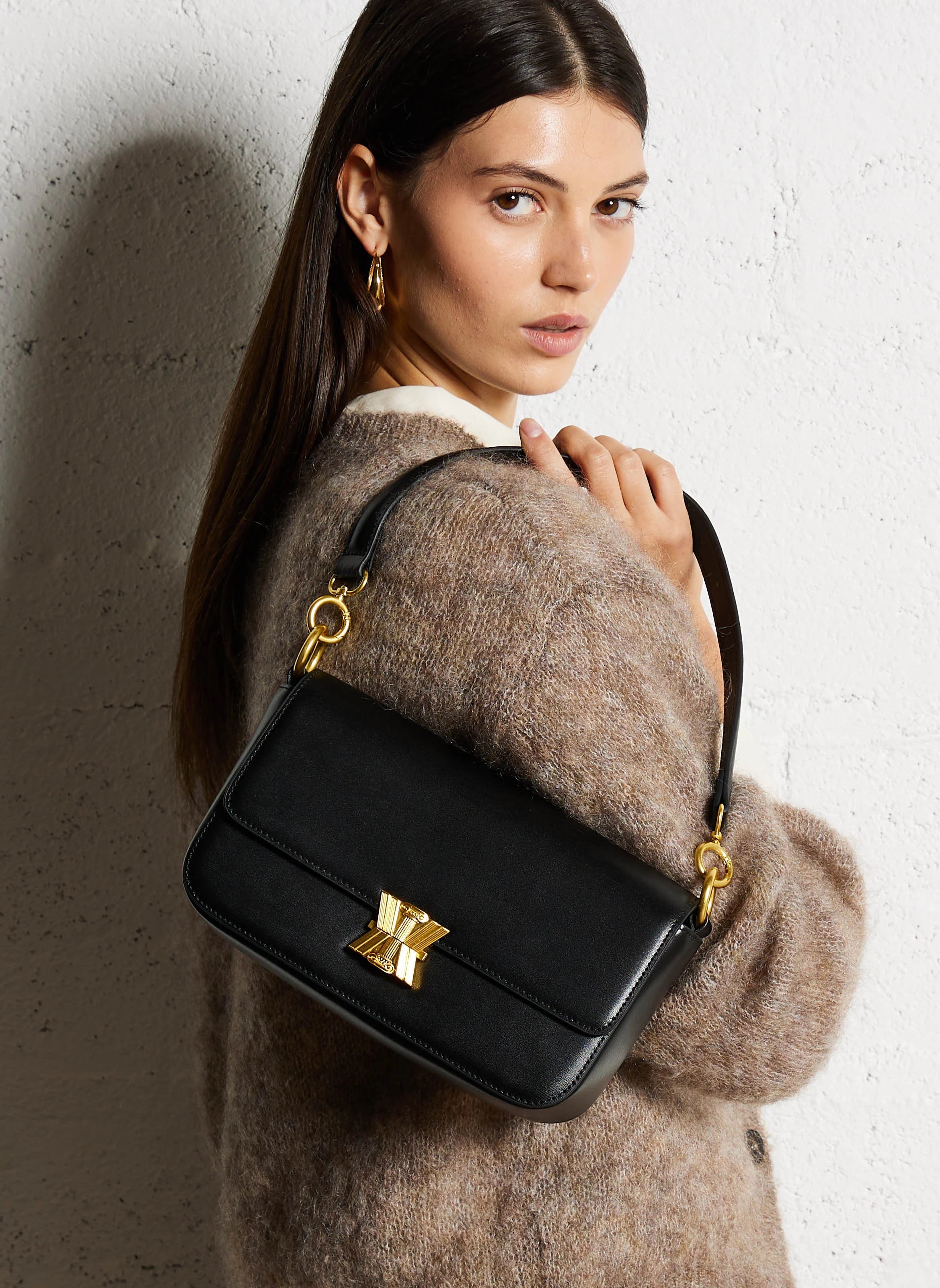 ALICE - Sac bandoulière en cuir | Noir